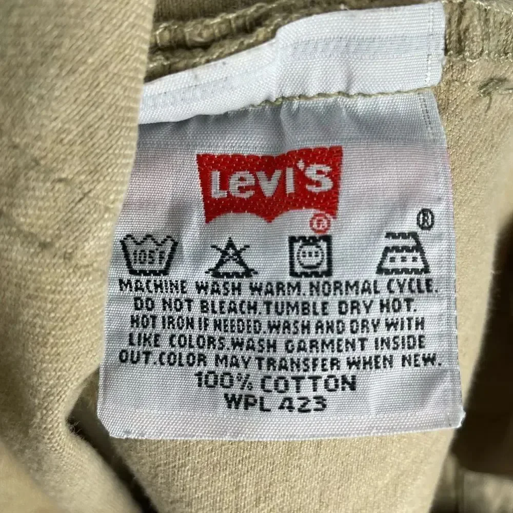 Tan Levi’s Button Fly Denim Jeans Size 38 ep EUC